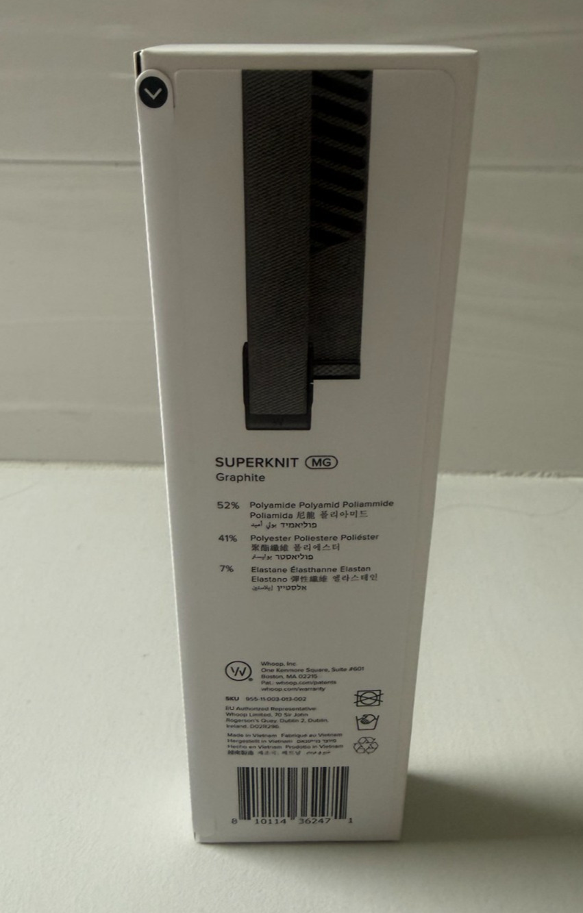WHOOP SuperKnit MG Band Graphite Replacement Strap New Sealed Genuine
